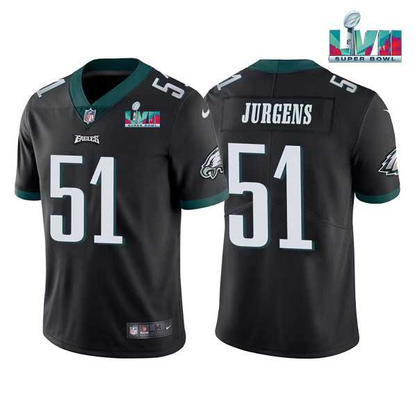 Men & Women & Youth Philadelphia Eagles #51 Cam Jurgens Black Super Bowl LVII Vapor Untouchable Limited Stitched Jersey->philadelphia eagles->NFL Jersey
